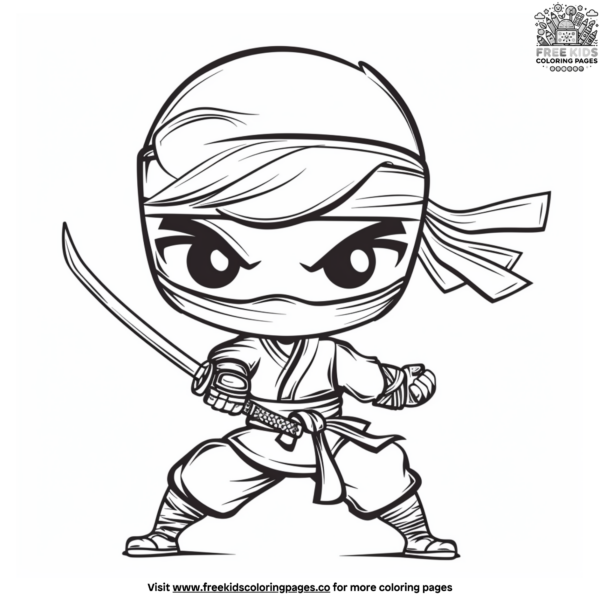 Cute Ninja Coloring Pages