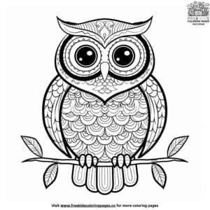 Delightful cute owl coloring pages: perfect for little artists