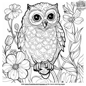 Lovely Cute Owl Coloring Pages: Perfect For Little Artists