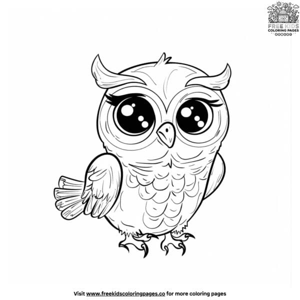 Adorable cute owl coloring pages: perfect for little artists