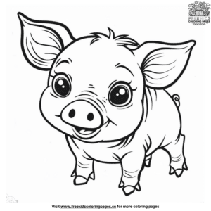 Kawaii pig coloring pages