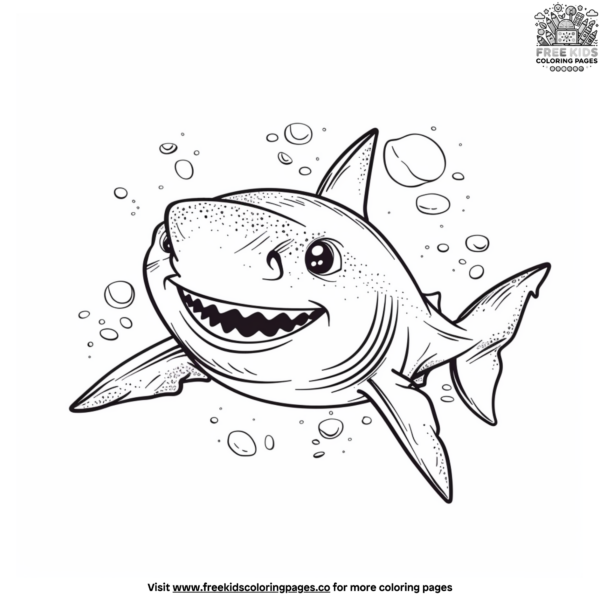 Cute Shark Coloring Pages