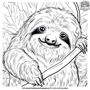Cute Sloth Coloring Pages