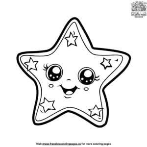 Adorable Cute Star Coloring Pages for Kids