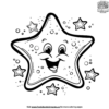 Adorable Cute Star Coloring Pages for Kids