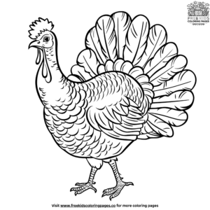 Simple turkey coloring pages