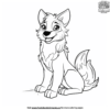 Cute Wolf Coloring Pages