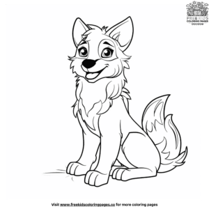 Charming Cute Wolf Coloring Pages For Kids