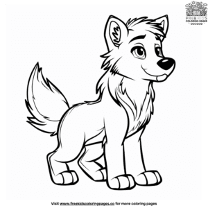 Adorable Cute Wolf Coloring Pages For Kids