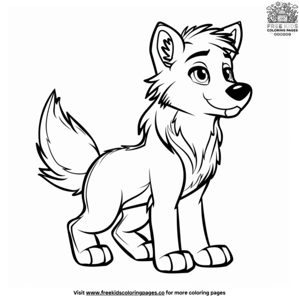 Cute Wolf Coloring Pages