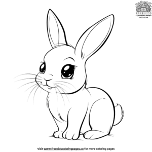 Cheerful Easter Bunny Egg Coloring Pages for Kids