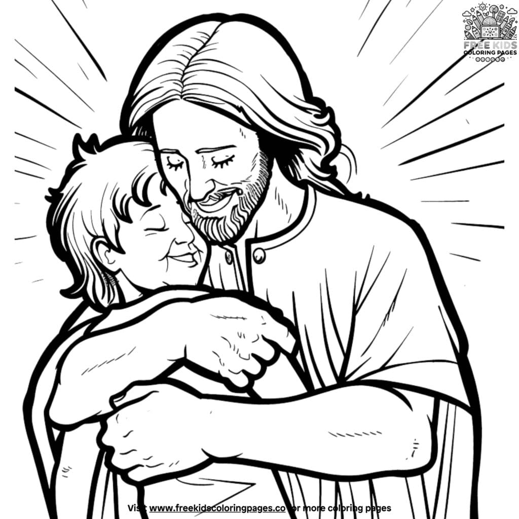 'jesus loves the little children' coloring page