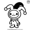 Charming Kuromi Cute Coloring Pages for Kids