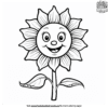 Adorable Sunflower Coloring Pages for Preschoolers