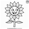 Cartoon Sunflower Coloring Pages