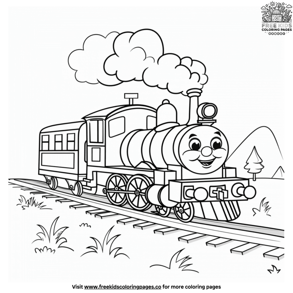 Toddler train coloring pages