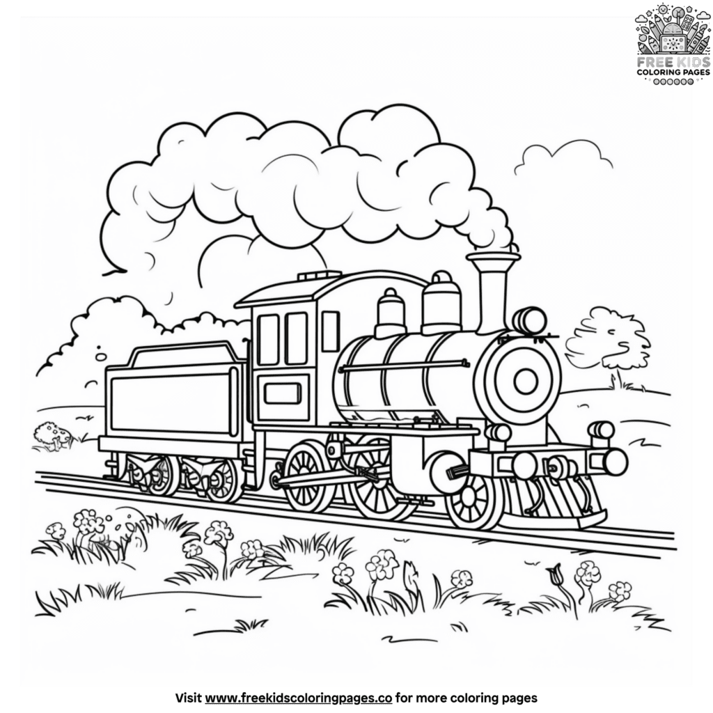 Toddler train coloring pages