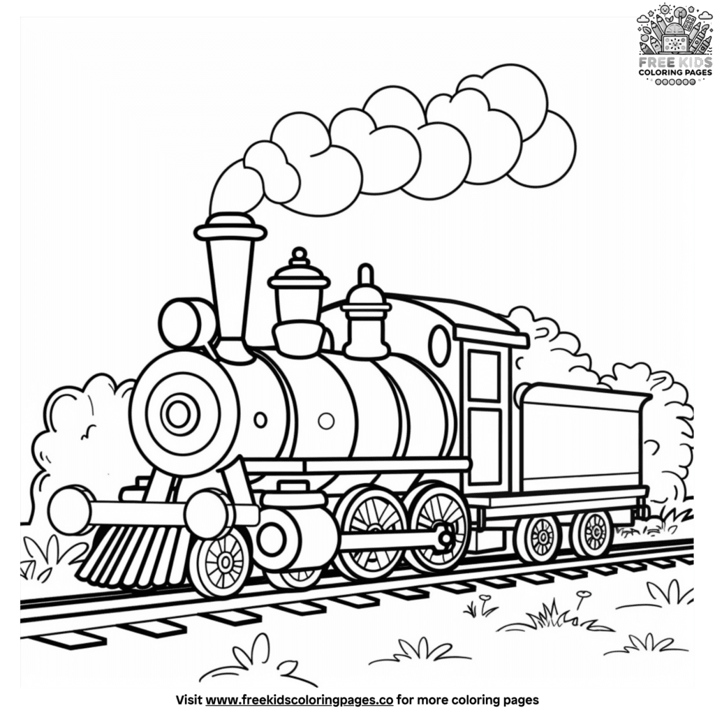 Toddler train coloring pages