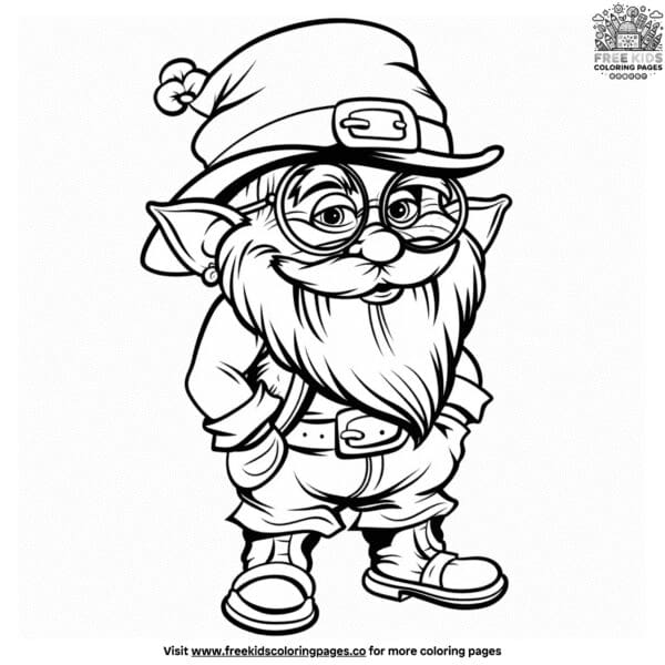 Cute leprechaun coloring pages