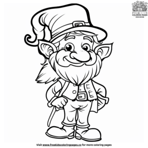 Adorable and Cute Leprechaun Coloring Pages