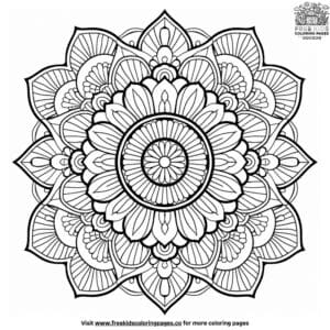 Adorable and cute mandala coloring pages