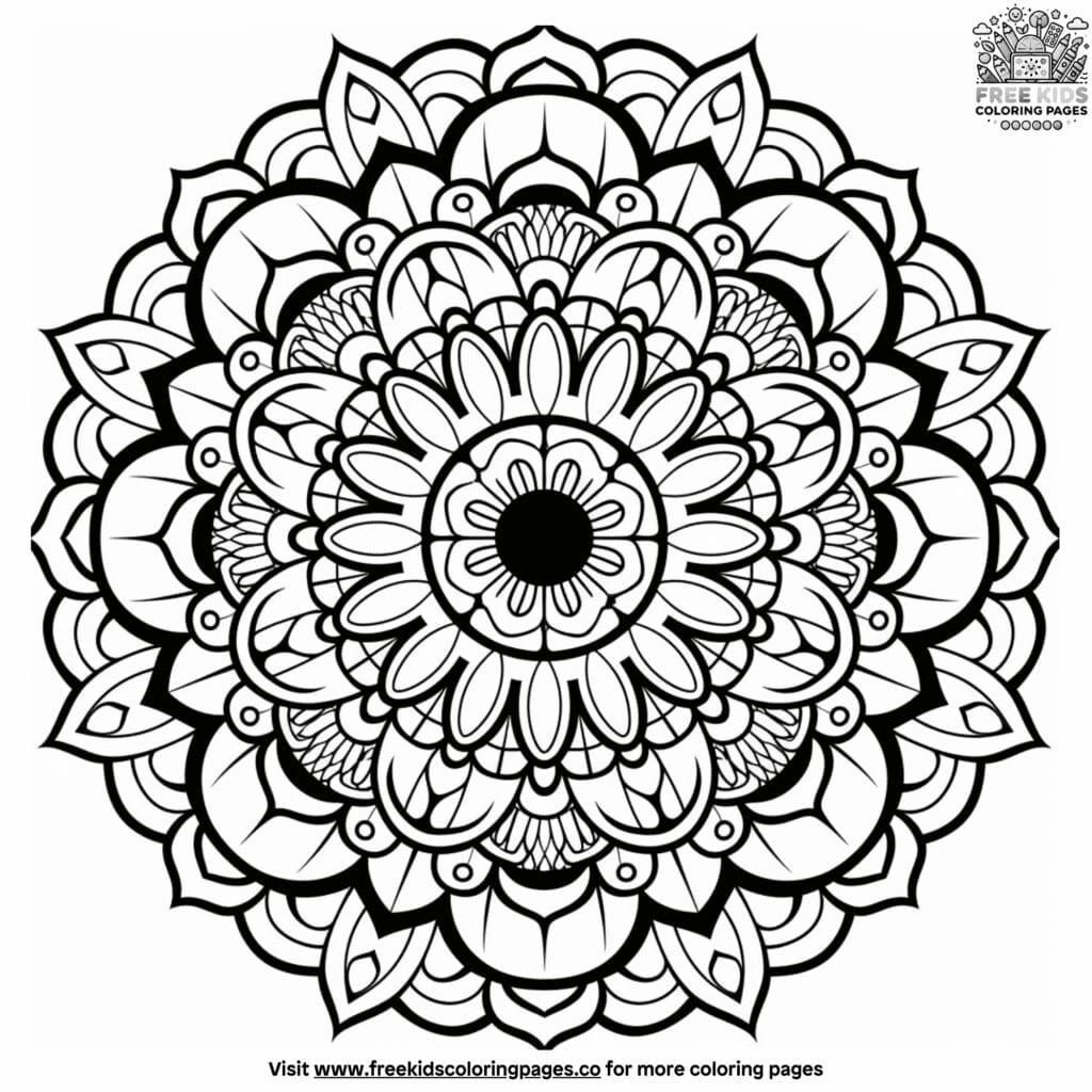 Precious mandala coloring pages