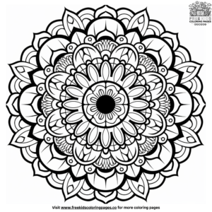Adorable and Cute Mandala Coloring Pages