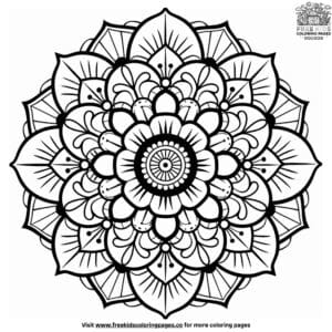 Pretty Mandala Coloring Pages