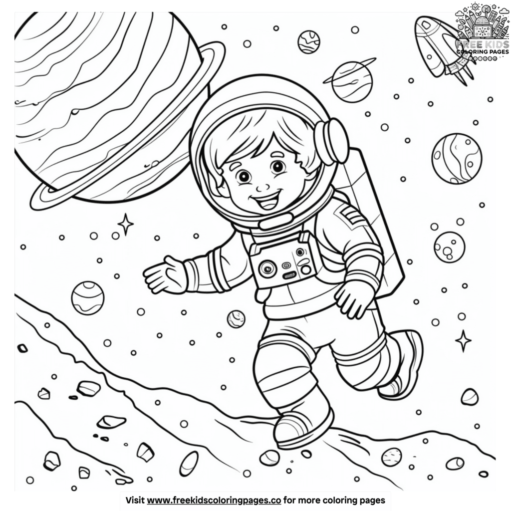 Lovely Space Coloring Pages