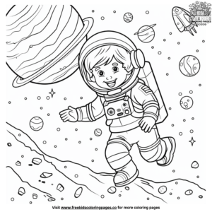 Adorable and Cute Space Coloring Pages
