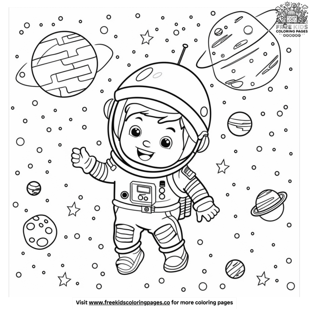 Appealing Space Coloring Pages