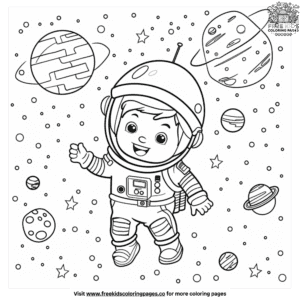 Appealing Space Coloring Pages