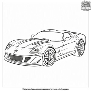 Fast sports car coloring pages