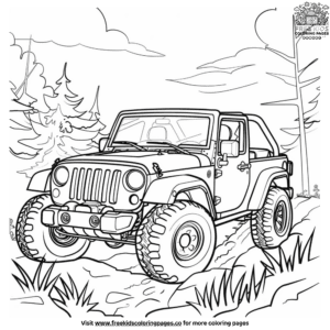 Thrilling off-road car coloring pages