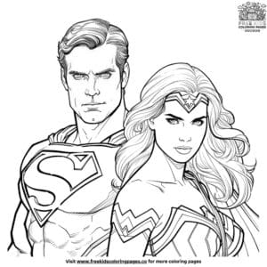 Superhero team coloring pages