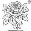 Aesthetic Realistic Rose Coloring Pages