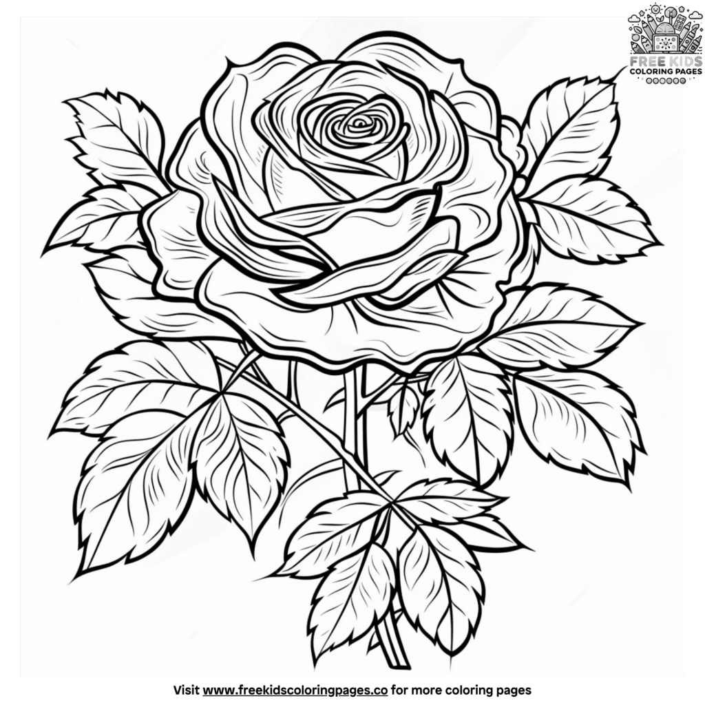 Aesthetic Realistic Rose Coloring Pages: Stunning Floral Designs Aesthetic Realistic Rose Coloring Pages: Stunning Floral Designs