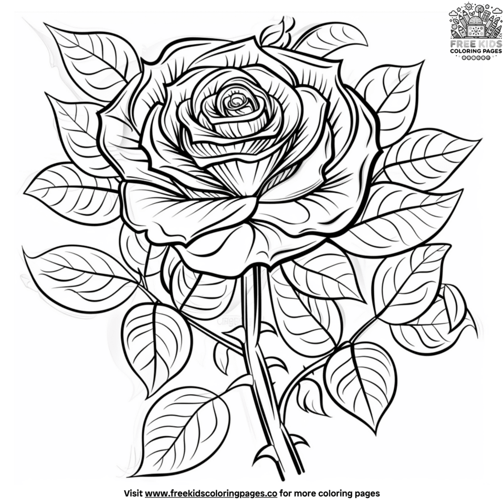 Aesthetic Realistic Rose Coloring Pages: Stunning Floral Designs Aesthetic Realistic Rose Coloring Pages: Stunning Floral Designs