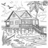 Beach House Coloring Pages