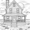 Captivating Beach House Coloring Pages