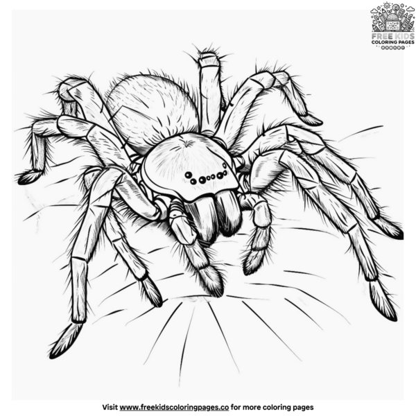 Realistic Spider Coloring Pages