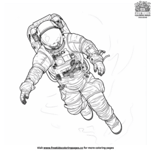 Astronauts At Work Coloring Pages