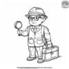 Adventurous Cartoon Character Coloring Pages