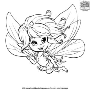 Baby fairy coloring pages