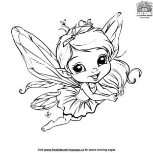 Toddler fairy coloring pages