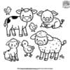 Cute Baby Farm Animals Coloring Pages