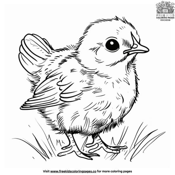 Young chick coloring pages