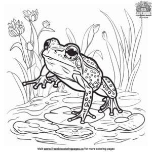 Beautiful aesthetic frog coloring pages for creative fun