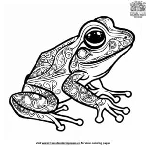 Lovely Aesthetic Frog Coloring Pages