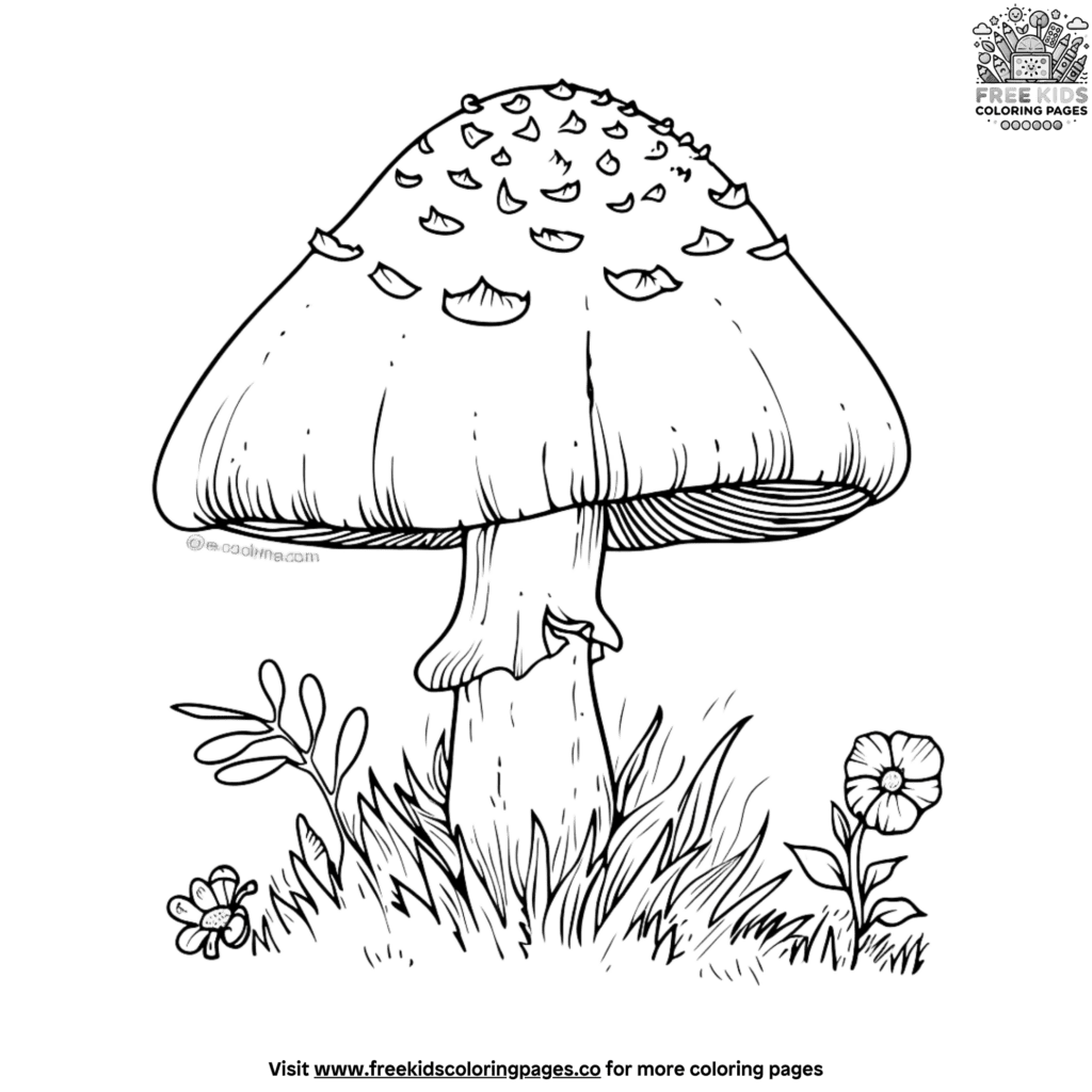 Beautiful Aesthetic Mushroom Coloring Pages
